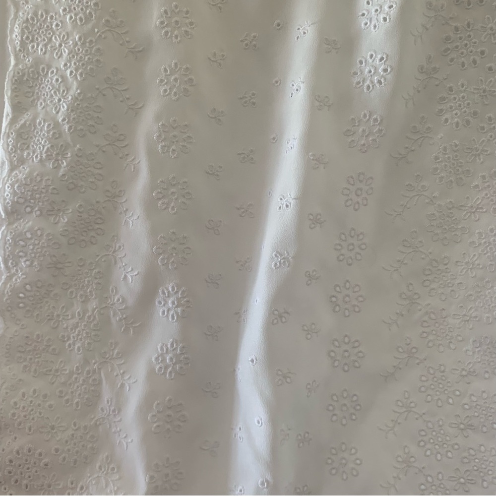 J.Crew white floral eyelet front sleeveless top - Picture 3 of 6